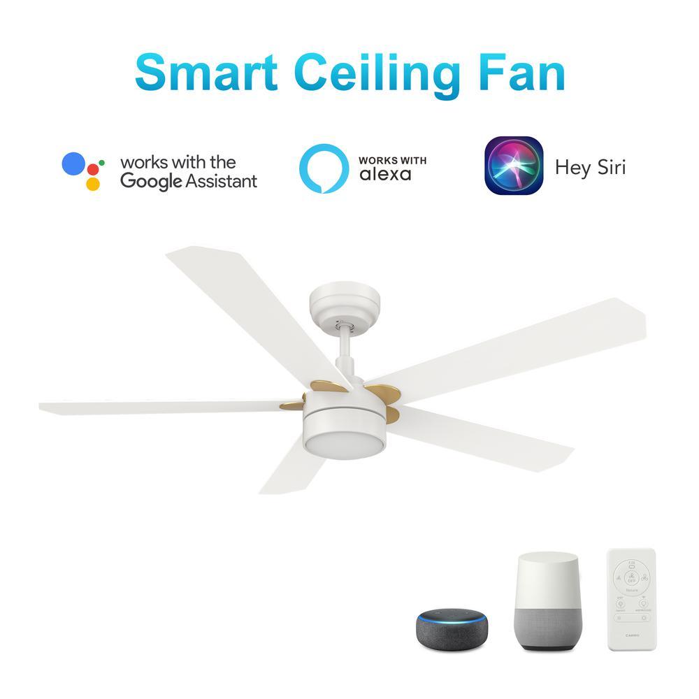 Carro Tarrasa 52'' Smart Ceiling Fan with Remote, Light Kit Included White Finish