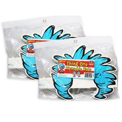 Eureka Dr. Seuss Thing Hair Wearable Cut Out Hats, 32 Per Pack, 2 Packs