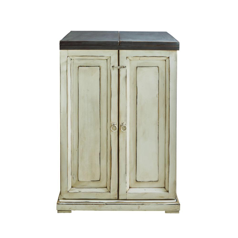 Elements Picket House Furnishings Nixie Bar in Antique White