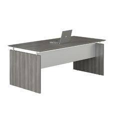 Mayline 63" Rectangle Straight Desk, Gray Steel