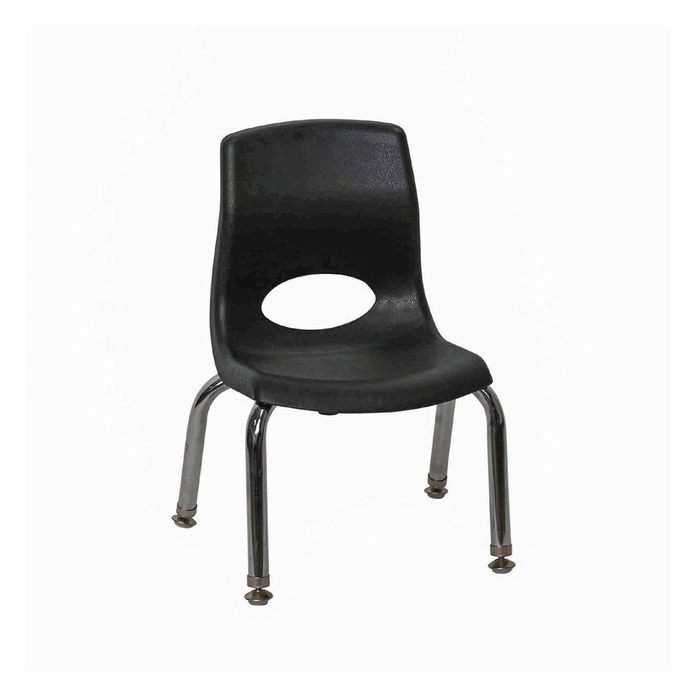 Angeles Myposture Plus 8" Chair - Black With Chrome Legs