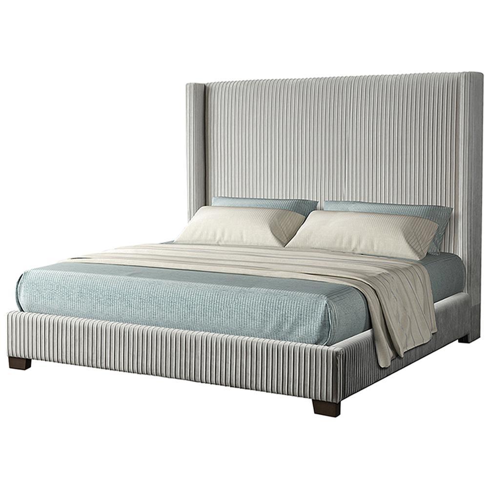 Bernards Jennie Upholstered Queen Bed In A Box