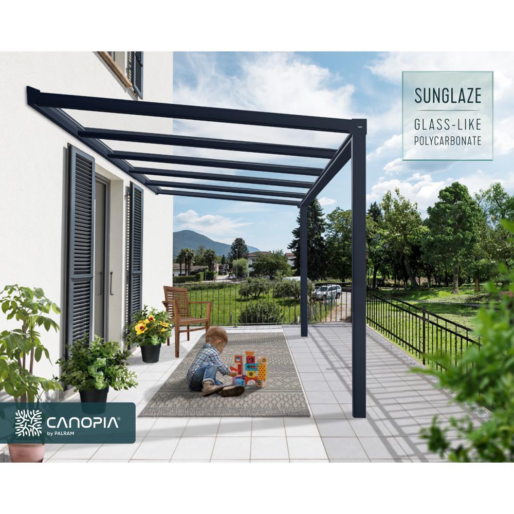 CANOPIA by PALRAM Stockholm 11' x 12' Patio Cover - Gray/Clear