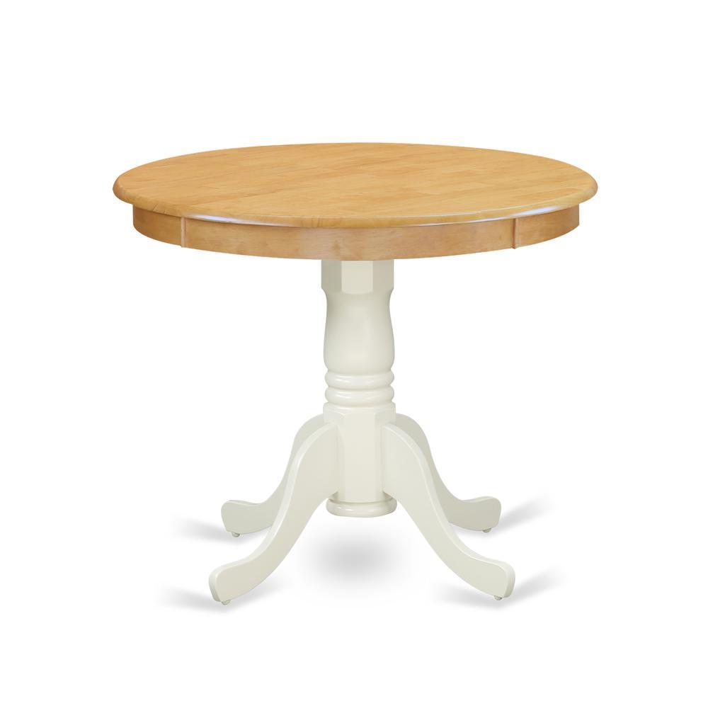East West Furniture Dining Table Oak & Linen White, ANT-OLW-TP