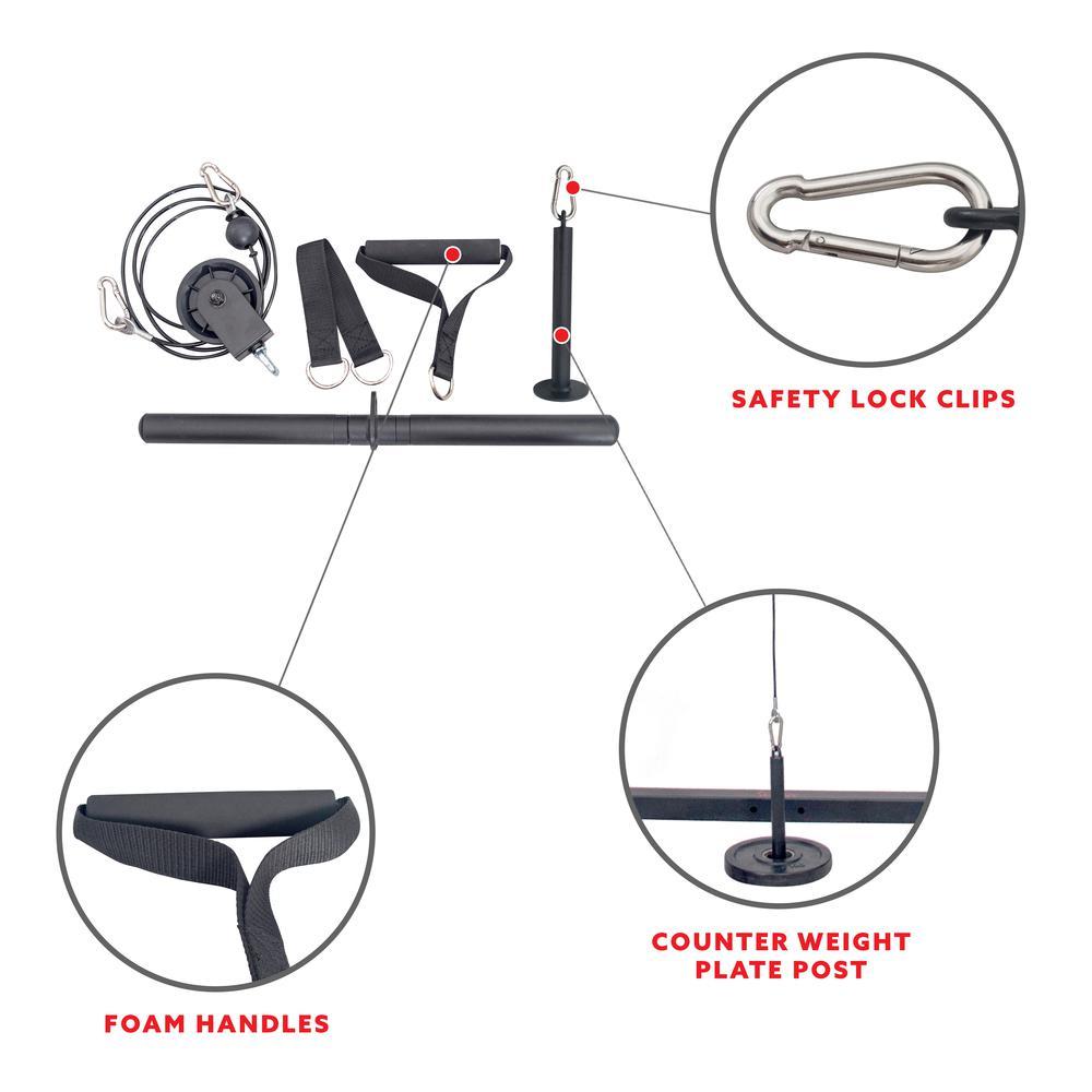 Sunny Health & Fitness Lat Pull Down Attachment for Power Racks