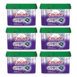 Cascade Platinum Plus ActionPacs Dishwasher Detergent Pods, Fresh Scent, 20.7 oz Tub, 38/Tub, 6/Carton