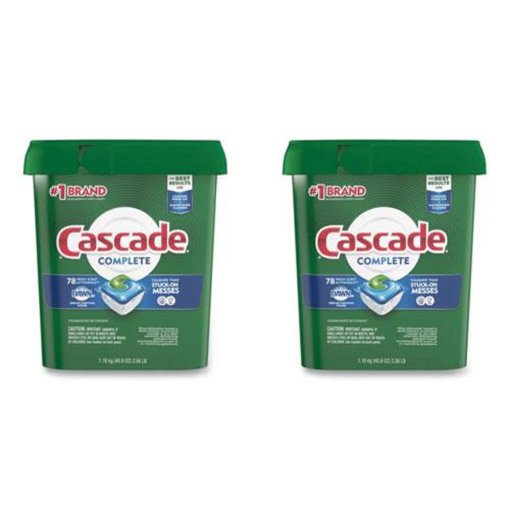 Cascade ActionPacs, Fresh Scent, 40.9 oz Tub, 78/Tub, 2 Tubs/Carton