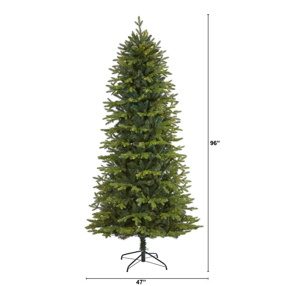Nearly Natural 8ft. Belgium Fir Natural-Look Artificial Christmas Tree