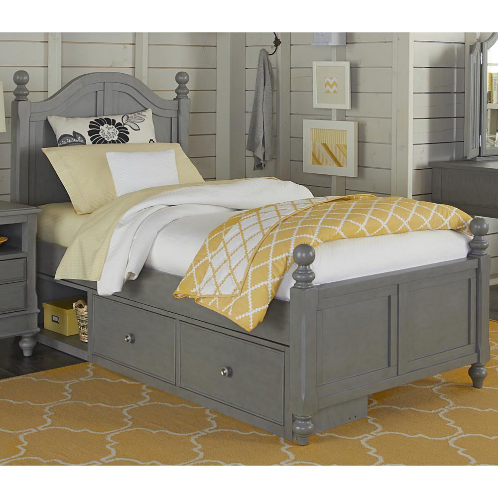Hillsdale Kids and Teen Payton Wood Twin Bed with Storage, Stone
