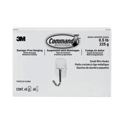 Command Clear Hooks And Strips, Plastic/Metal, Small, 40 Hooks And 48 Strips/Pack