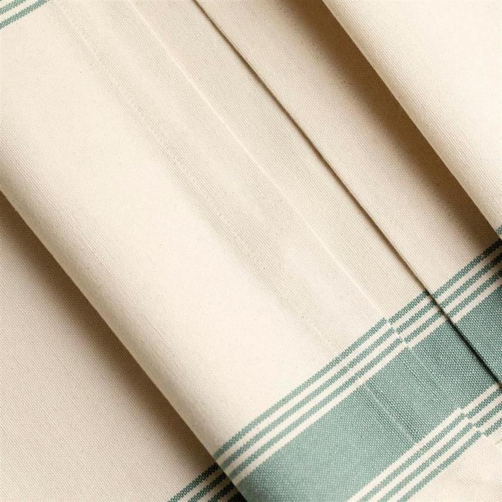 India.Curated. Teal Blue Border 100% Cotton Table Runner