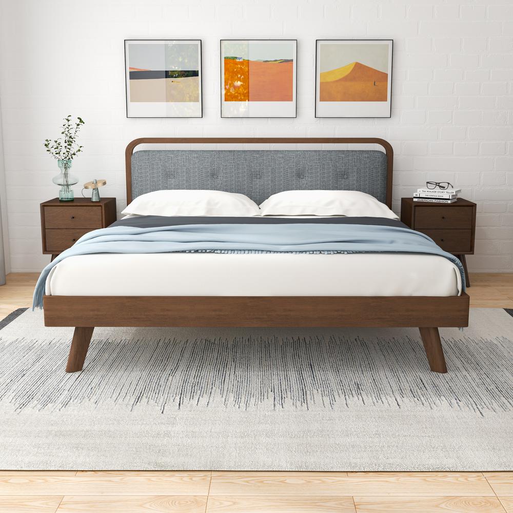 Ashcroft Furniture Co Clyda Modern Solid Wood Platform Bed
