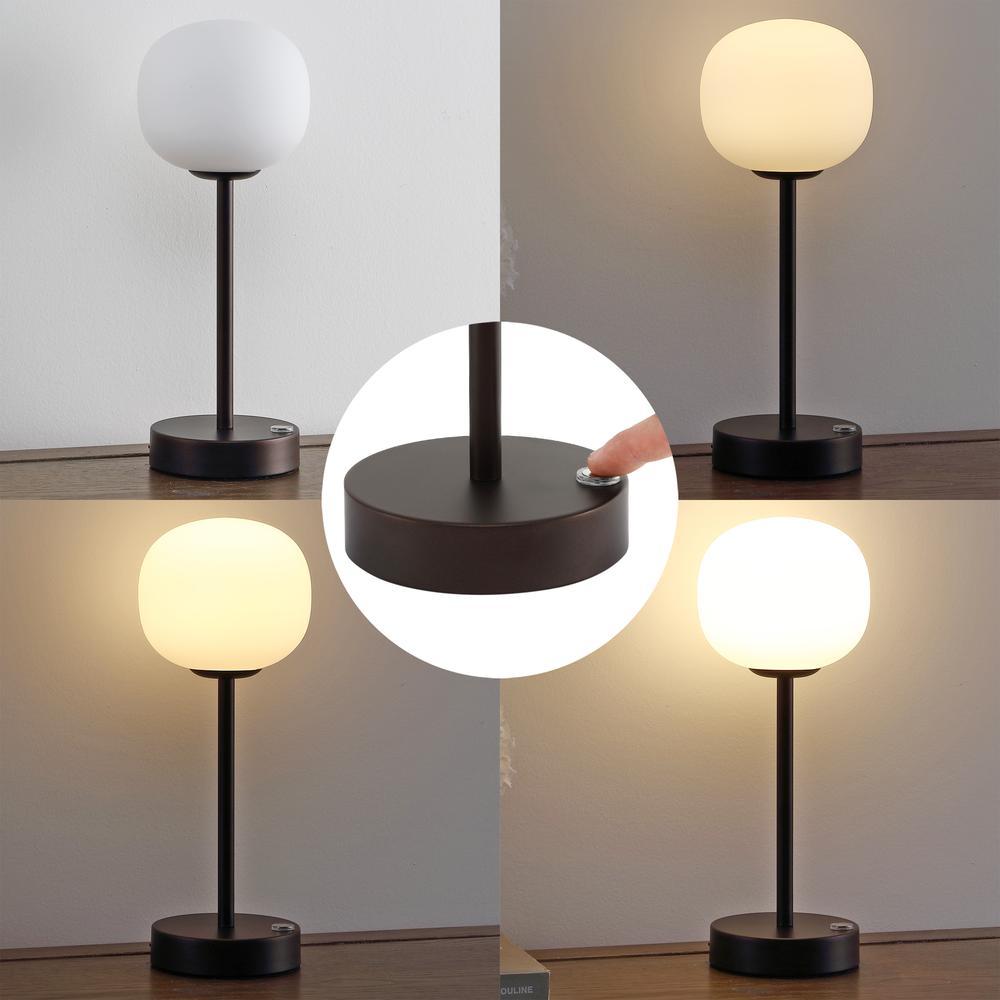 JONATHAN Y Natalia Modern Minimalist Iron Rechargeable Integrated LED Table Lamp