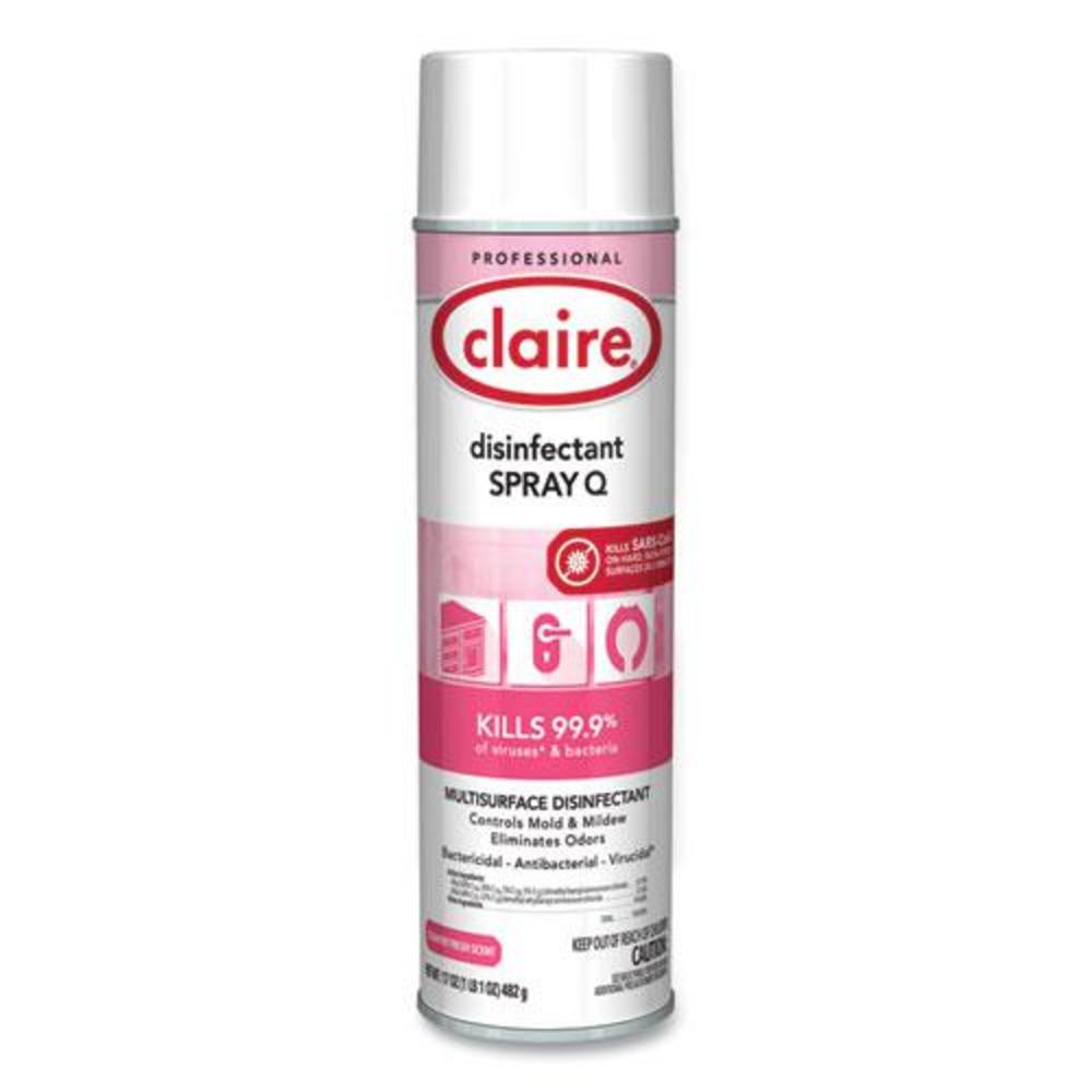Claire Spray Q Disinfectant, Country Fresh Scent, 17 oz Aerosol Spray, Dozen