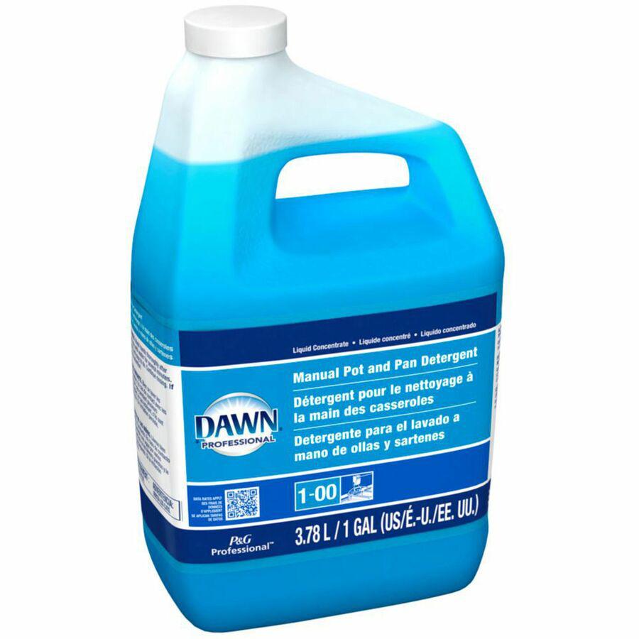 Procter & Gamble Dawn Manual Pot/Pan Detergent - Concentrate Liquid - 128 fl oz (4 quart) - Original Scent - 4 / Carton - Blue