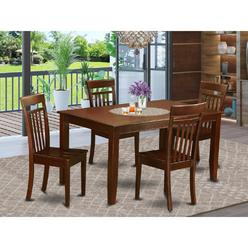 East West Furniture 5  PC  Kitchen  Table  set  for  4-Kitchen  Table  and  4  Kitchen  Chairs
