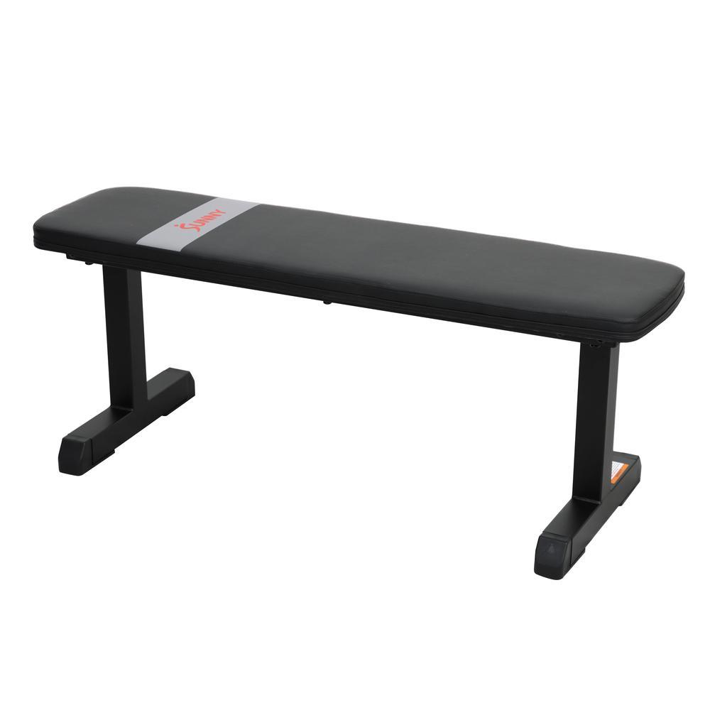 Sunny Health & Fitness Flat Weight Bench for Workout, Exercise and Home Gyms with 800 lb Weight Capacity - SF-BH620037
