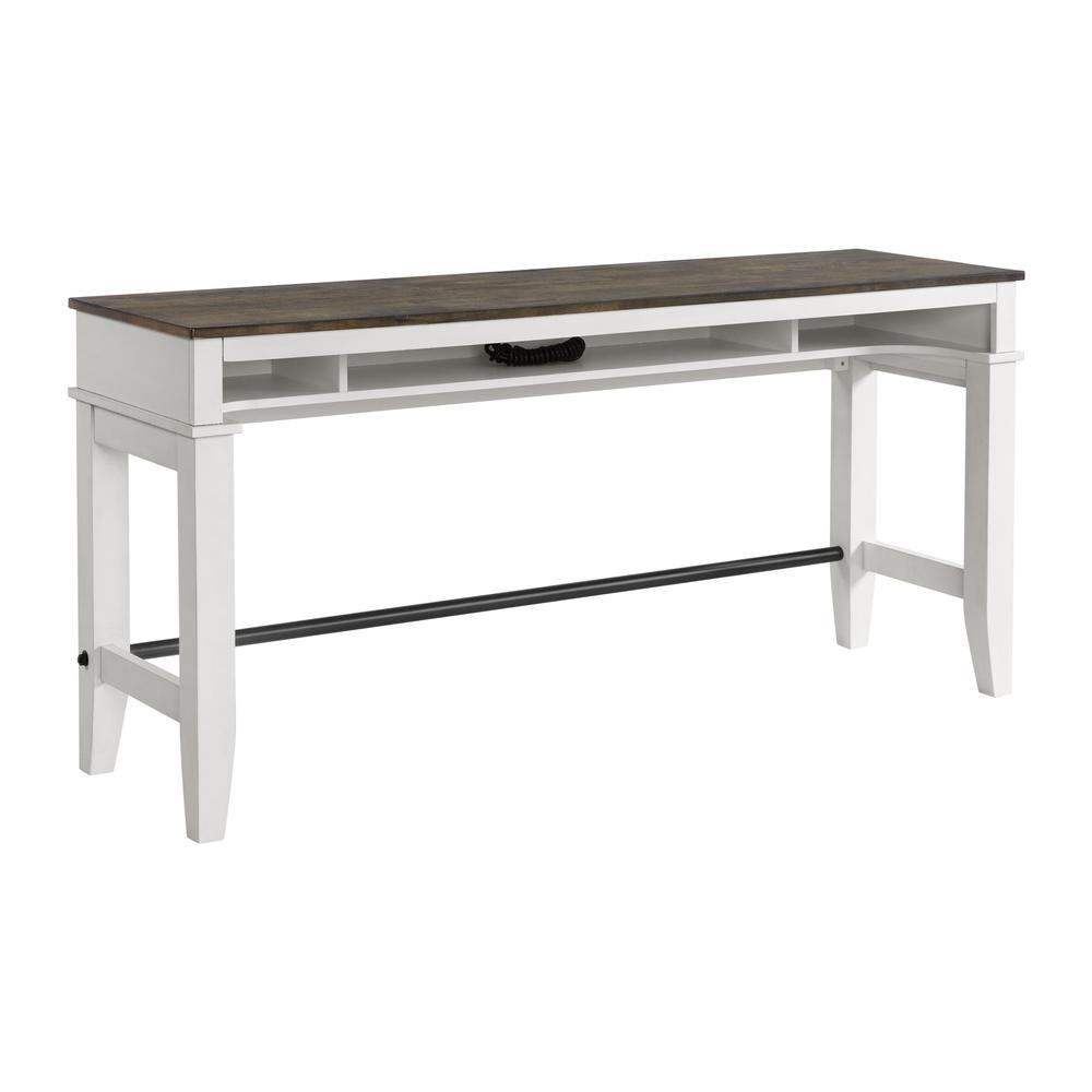 Intercon 76" Sofa Bar Table in Gray & White