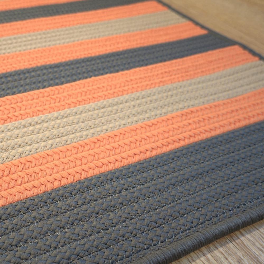 Colonial Mills Reed Stripe Square - Rusted Grey 14x14 Rug
