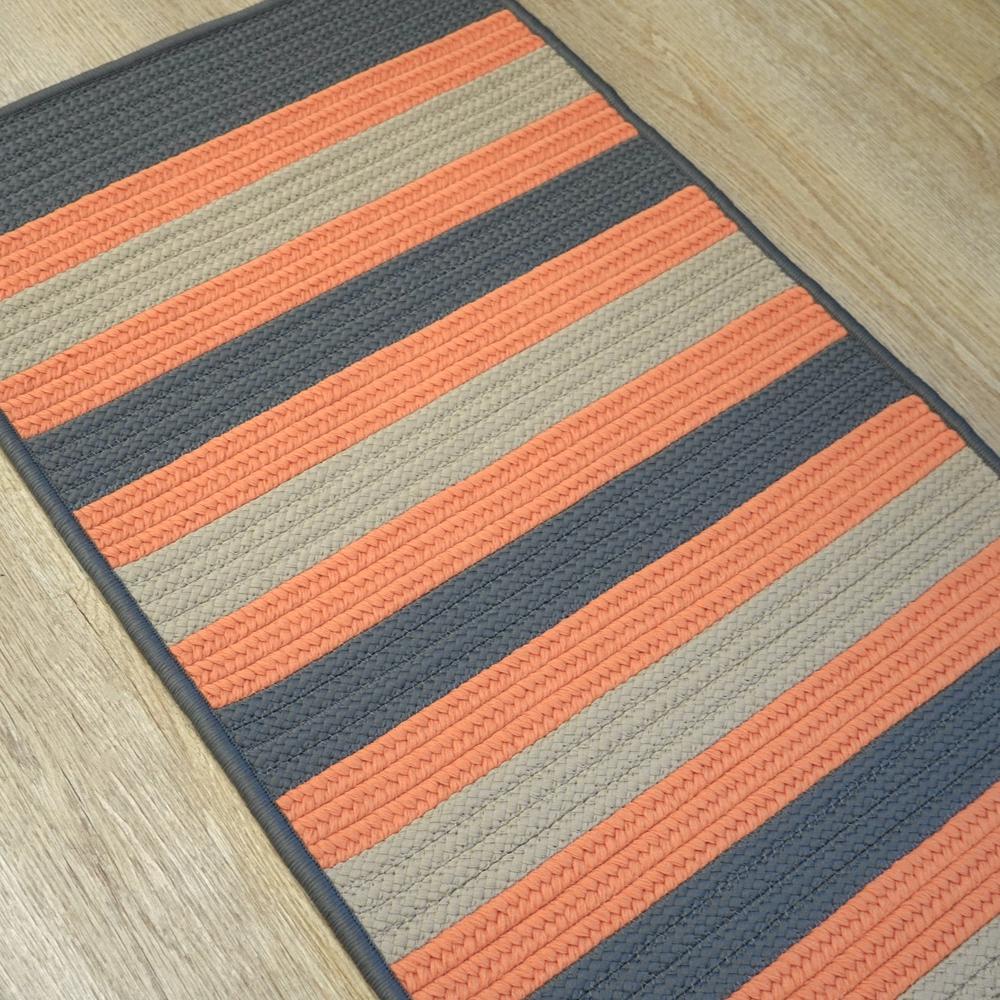 Colonial Mills Reed Stripe Square - Rusted Grey 14x14 Rug