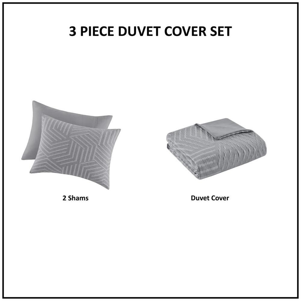 Urban Bentley 3 Piece Matelasse Jacquard Duvet Cover Set