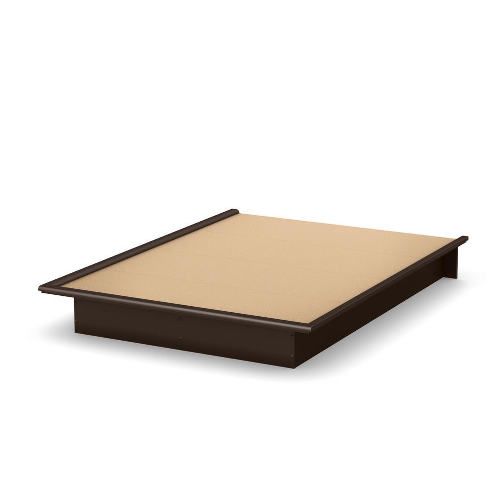 South Shore Step One Platform Bed, Chocolate