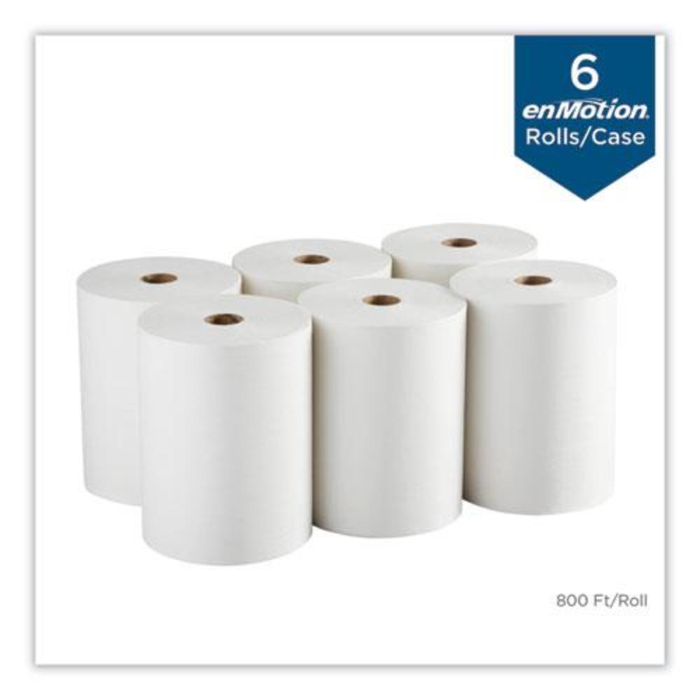 Georgia-Pacific EnMotion Paper Towel High Capacity Rolls, 1-Ply, 10" x 800 ft, White, 6 Rolls/Carton