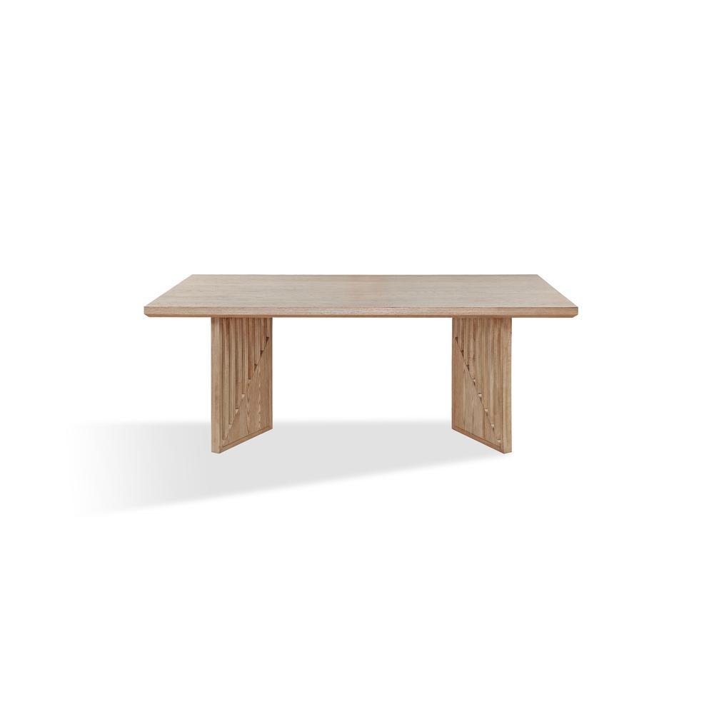 Modus Furniture Sumner Double Pedestal Oak Dining Table in Natural