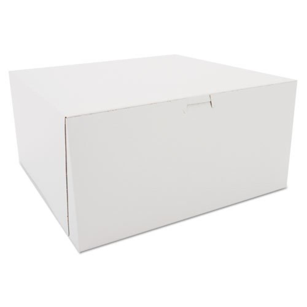 SCT White One-Piece Non-Window Bakery Boxes, 12 x 12 x 6, White, Paper, 50/Carton