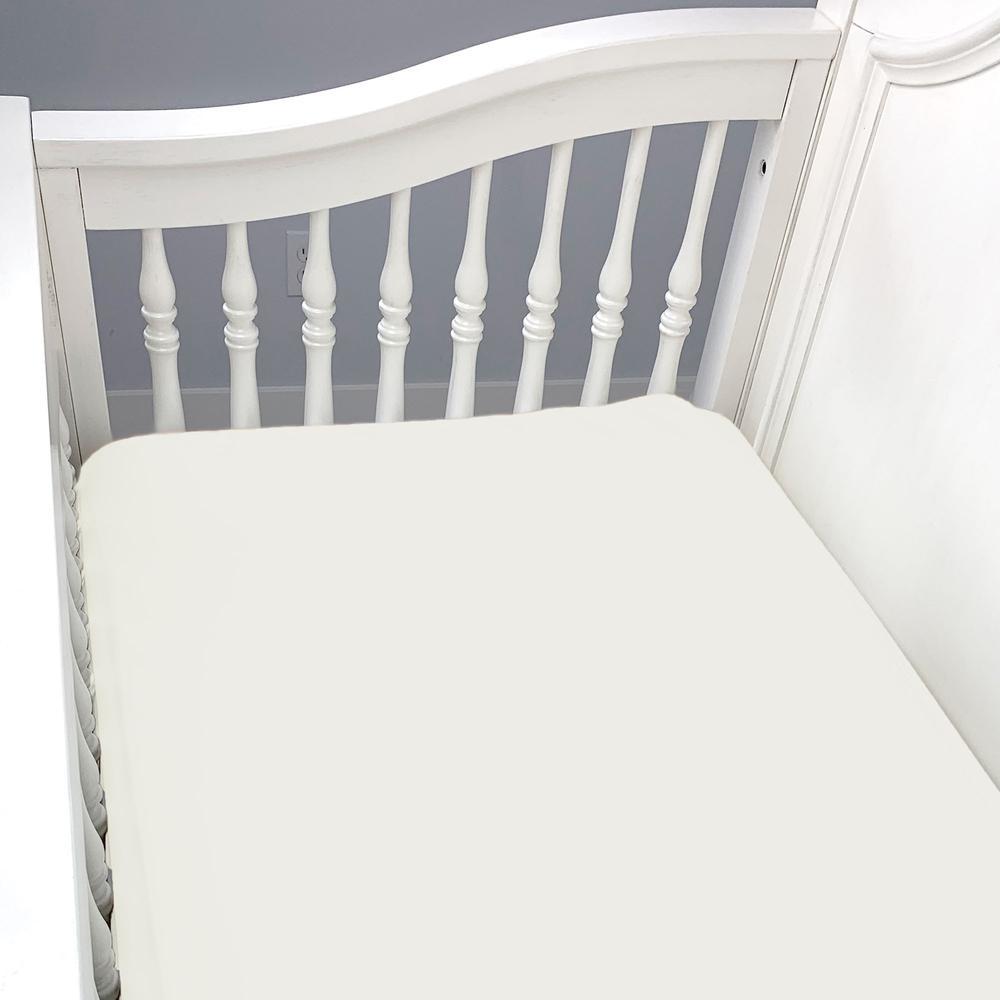 BedVoyage Panda Baby 100% viscose from Bamboo Fitted Crib Sheet - Ivory