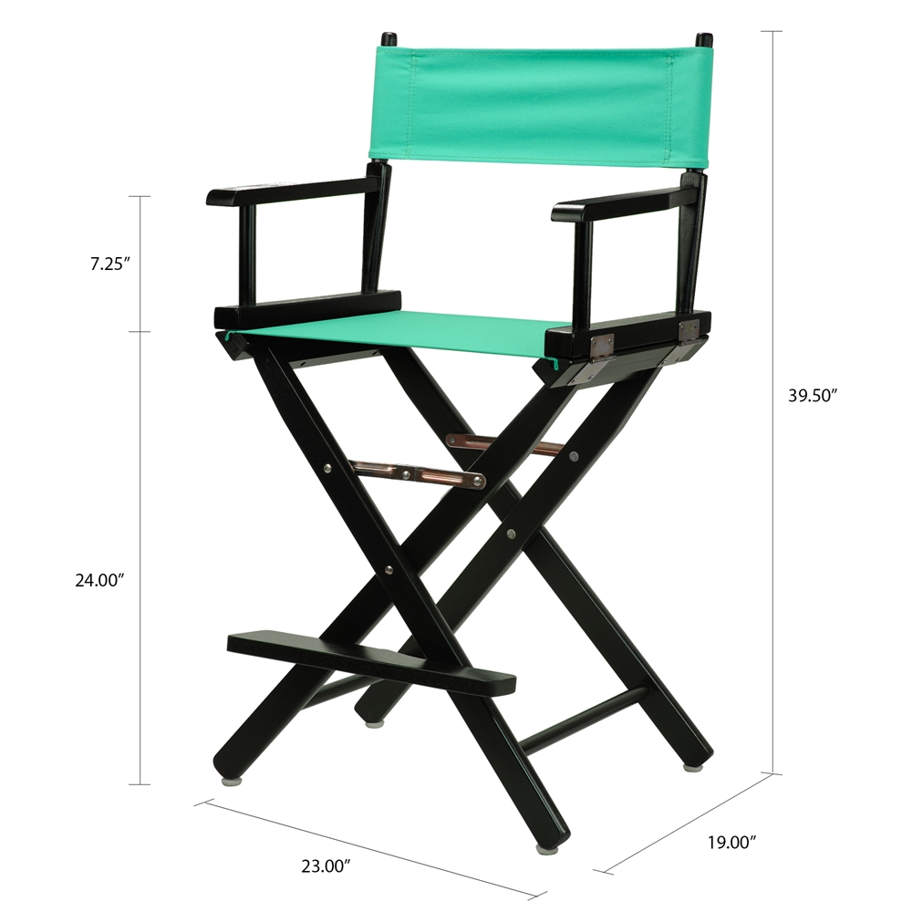 Casual Home 24" Director's Chair Black Frame-Teal Canvas