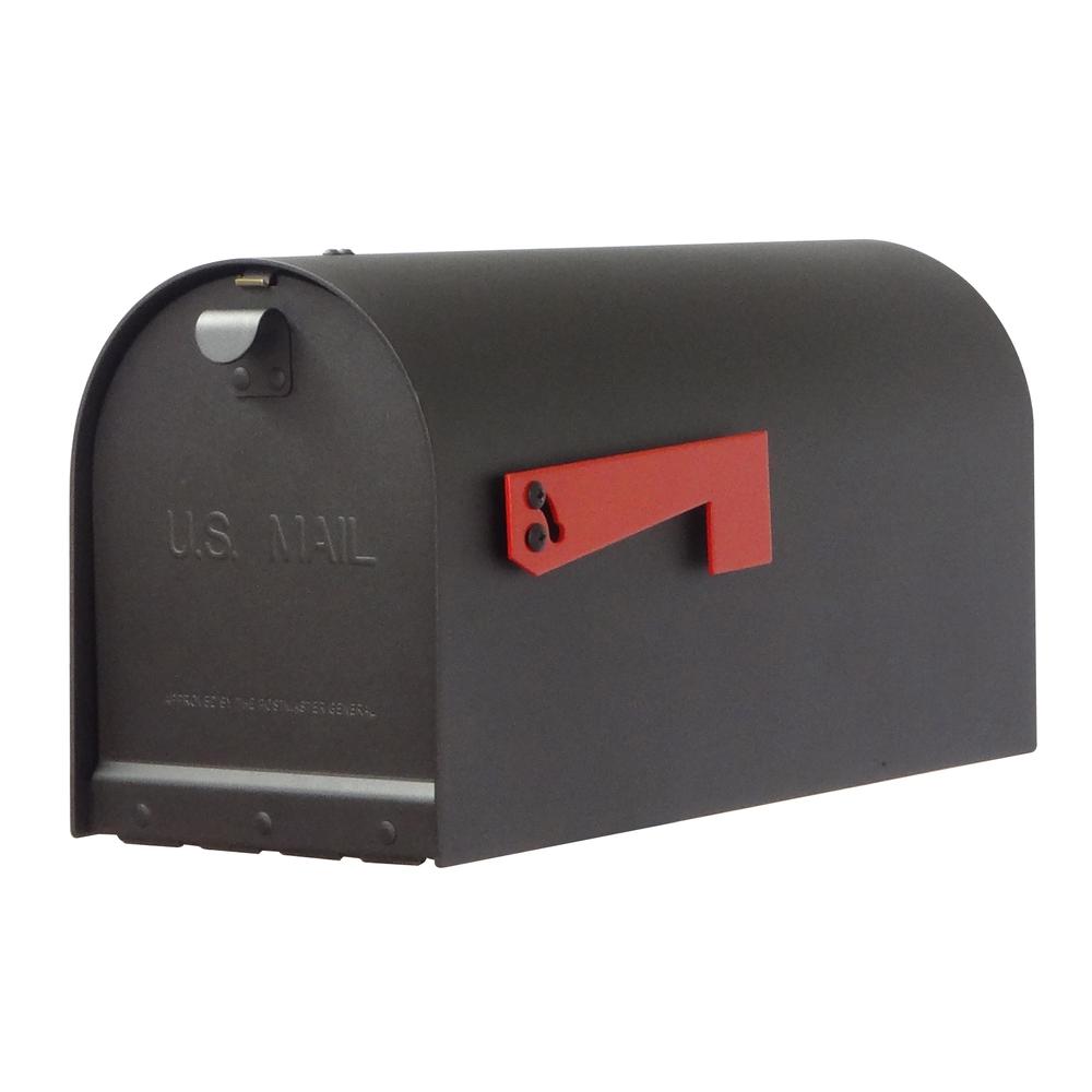 Special Lite Products SCH-1016-BLK Titan Aluminum Curbside Mailbox, Black