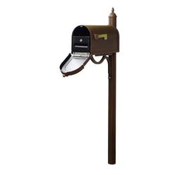 Special Lite Products Berkshire Curbside Mailbox with Locking Insert and Richland Mailbox Post