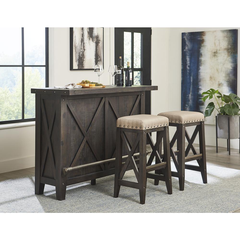 Modus Furniture Yosemite Solid Wood Bar Table in Cafe