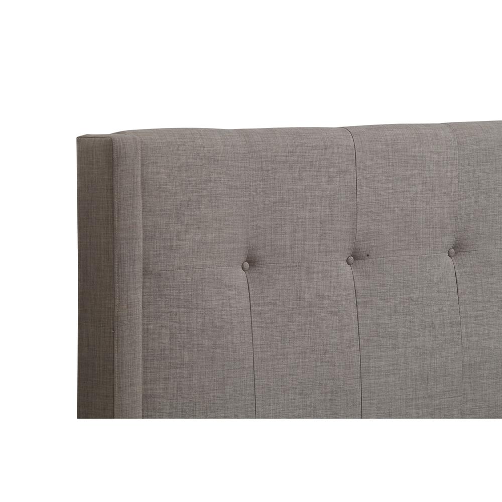 Modus Furniture Madeleine Wingback Upholstered Headboard in Dolphin Linen