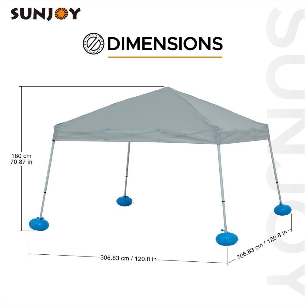 Sunjoy Floating Pool Canopy Pop Up Gazebo Canopy, Steel-Aluminum Frame Floating Tent