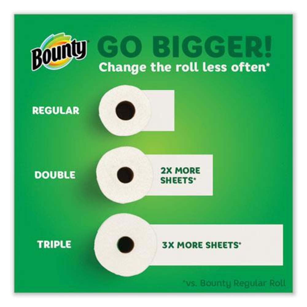 Bounty Select-a-Size Kitchen Roll Paper Towels, 2-Ply, White, 5.9 x 11, 147 Sheets/Roll, 12 Rolls/Carton