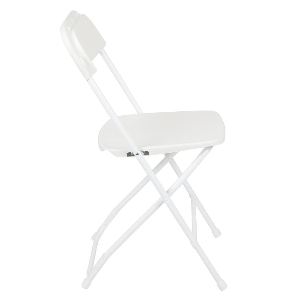 Flash Furniture HERCULES Series 650 lb. Capacity Premium White Plastic Folding Chair