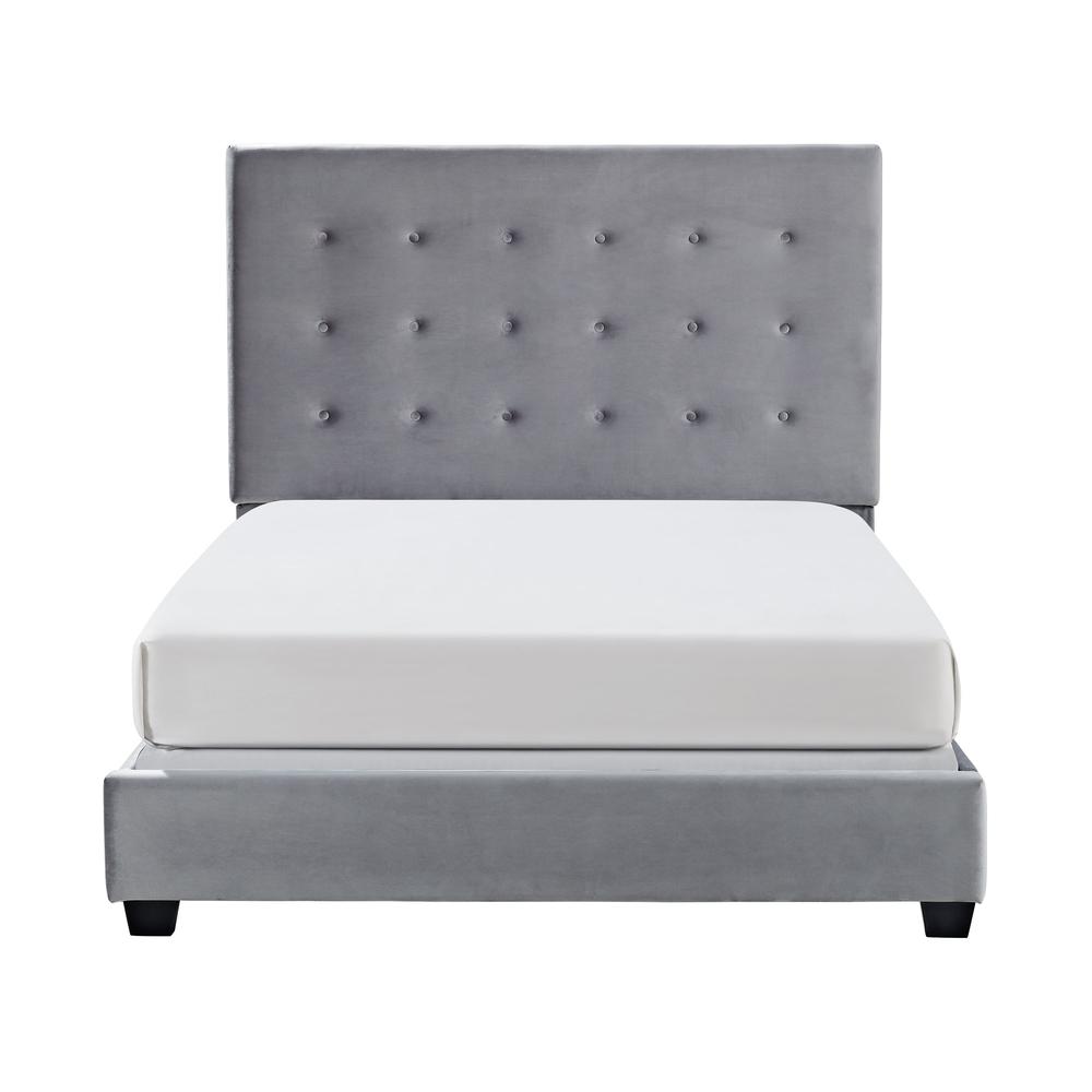 Crosley Furniture Reston Upholstered King Bed Slate - Headboard, Footboard, Rails