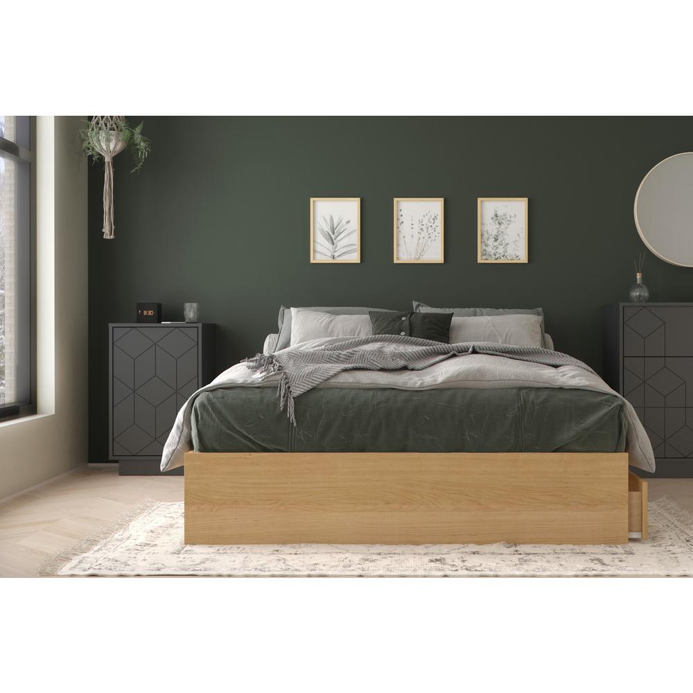 Nexera 2-Piece Bedset With Bed Frame And Nightstand, Full