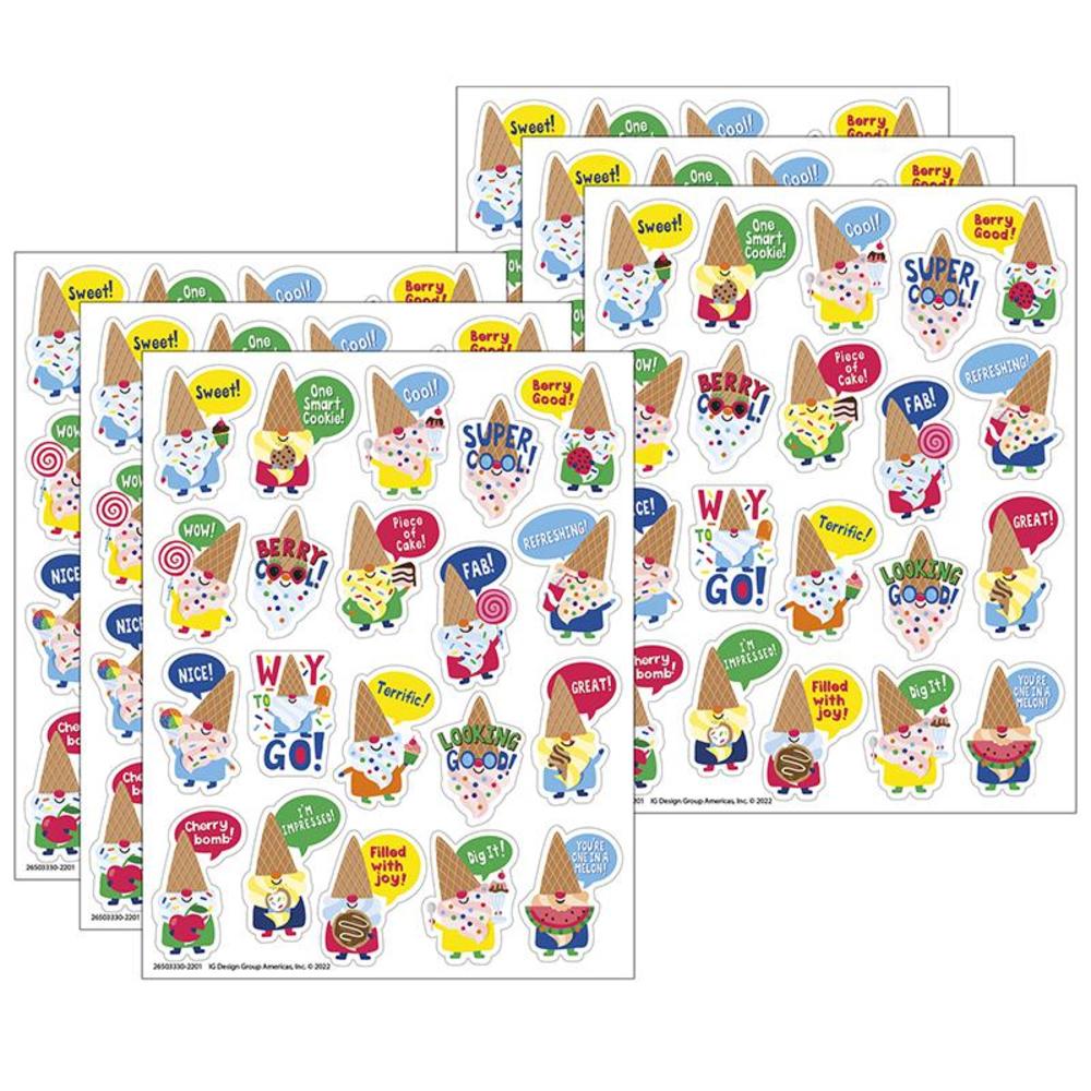 Eureka Dessert Gnomes Candy Scented Stickers, 80 Per Pack, 6 Packs