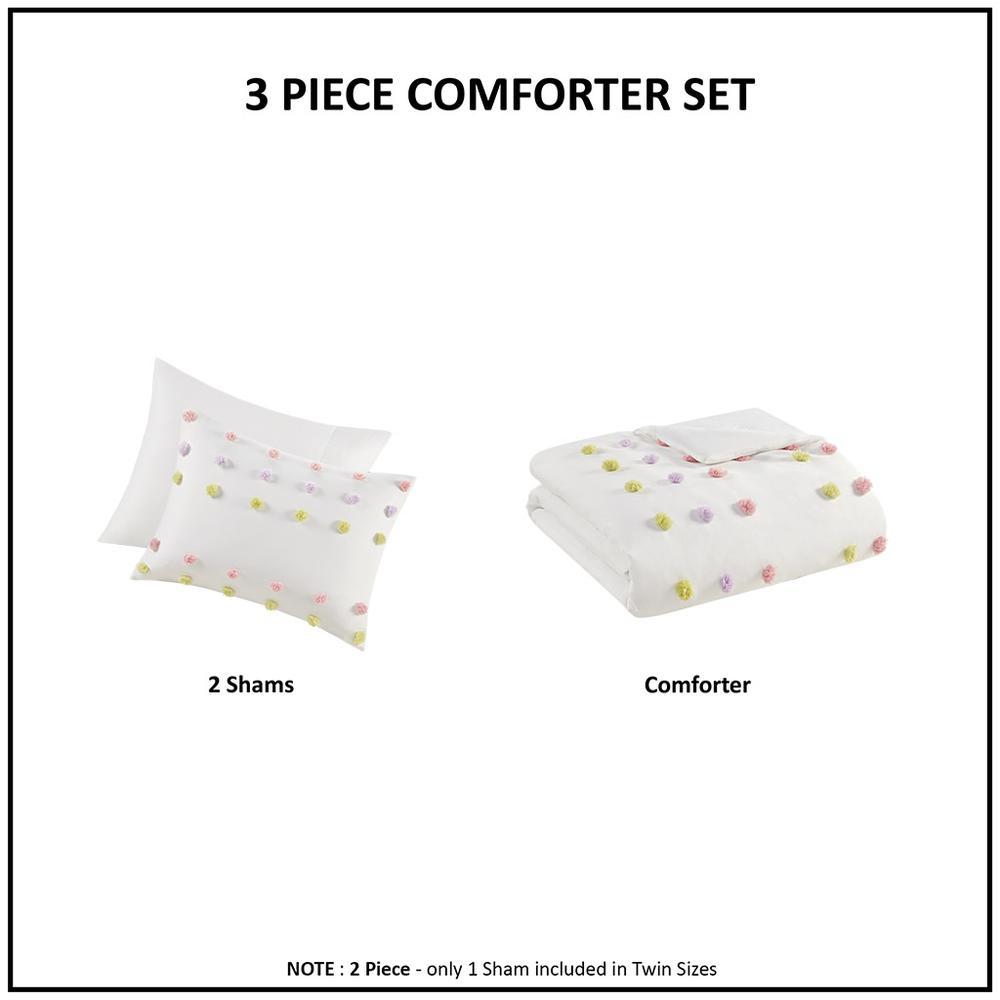 Mi Zone Kids Pompom Clip Jacquard Comforter Set