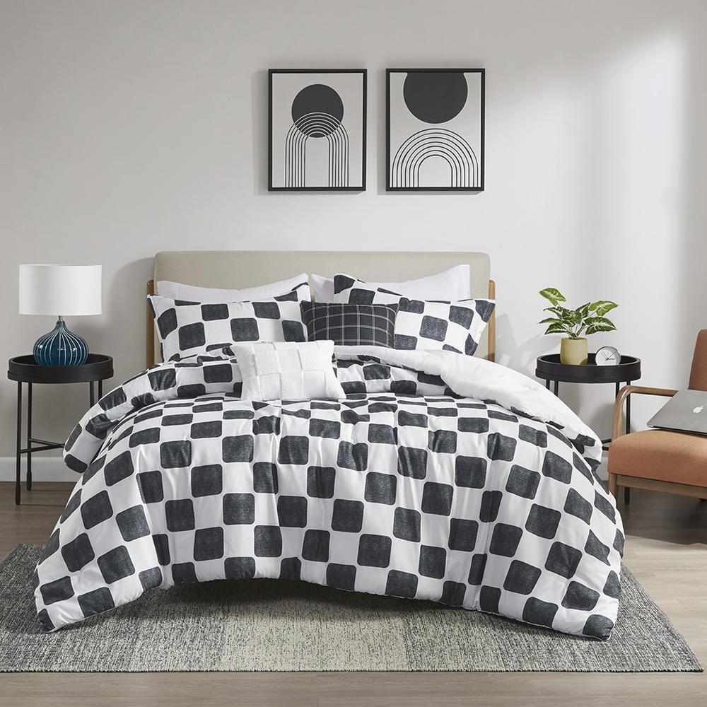 Intelligent Design Checkered Comforter Set