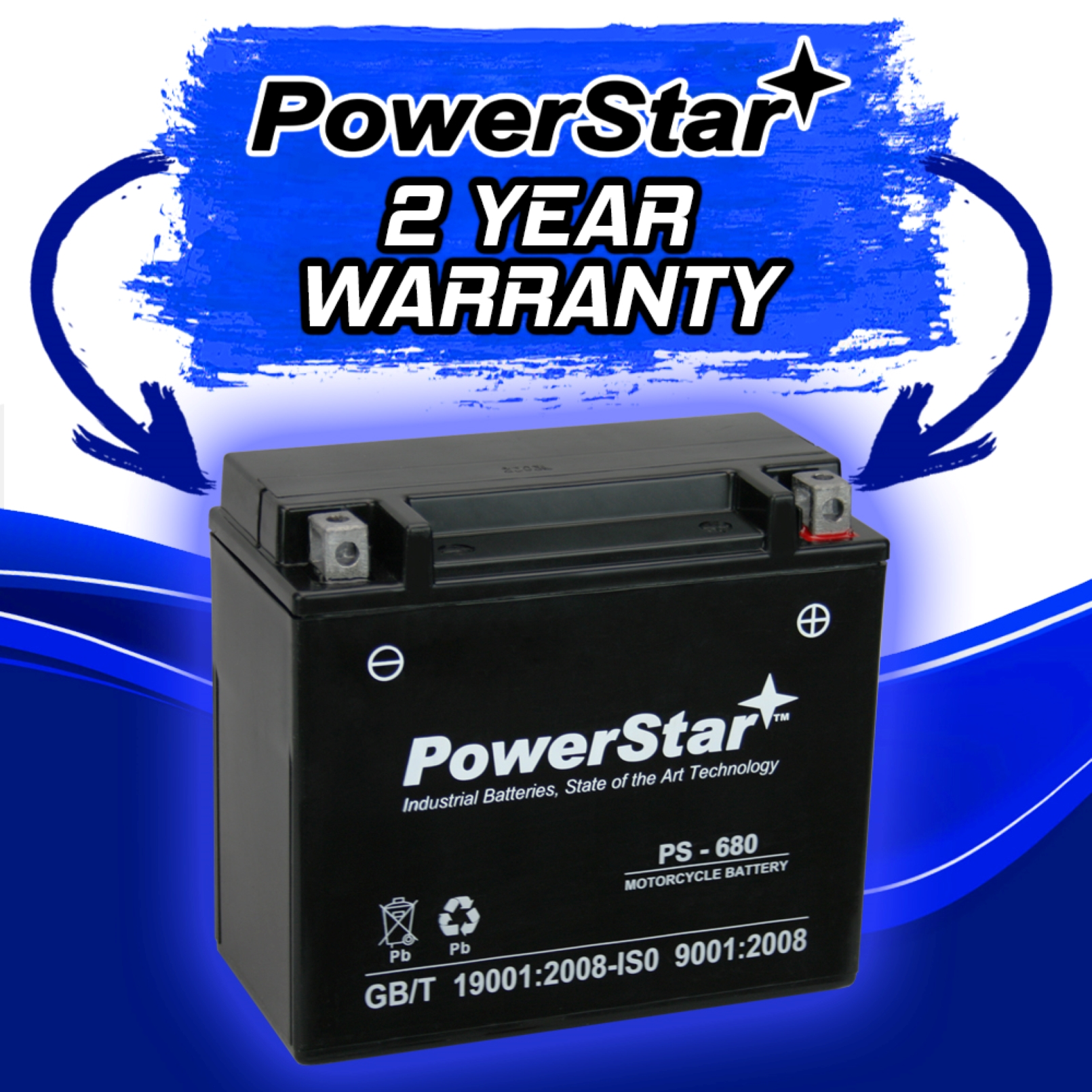 PowerStar PS-680 Snowmobile Battery Compatible with Ski-DooRenegade Enduro E-TEC 600 HO 2016 to 2018