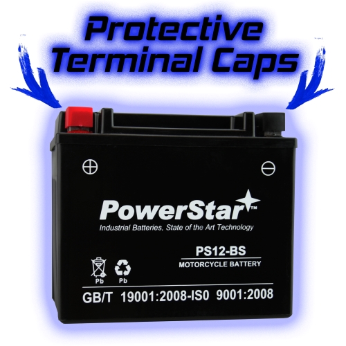 PowerStar YTX12-BS Motorcycle Battery Compatible with Kawasaki ZX750 Ninja ZX-7R 2001 to 2003