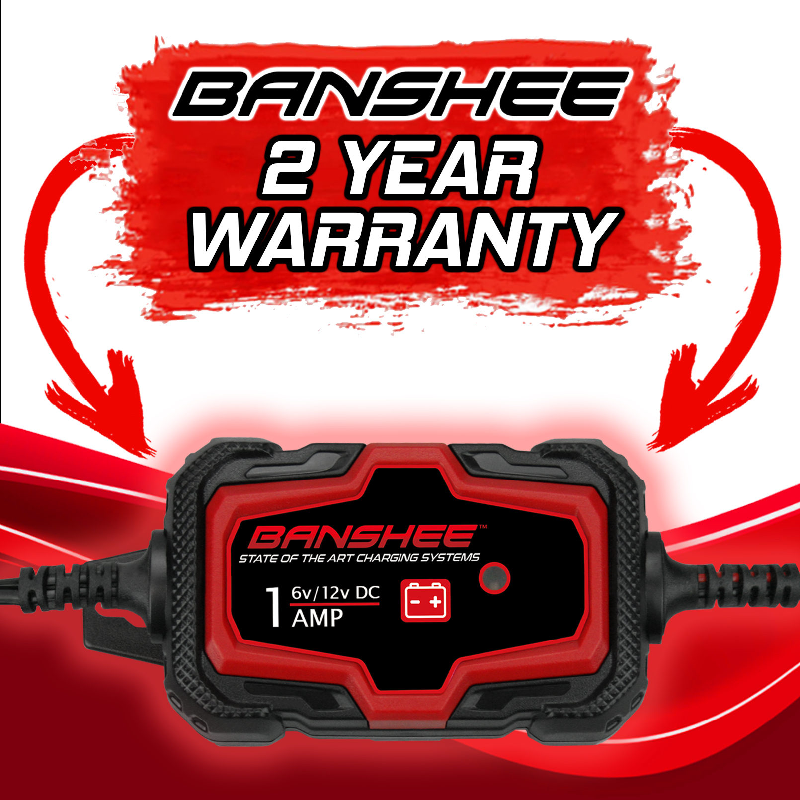 banshee 2-pack 6V 12V battery charger maintainer trickle for Harley Davidson motorcycles