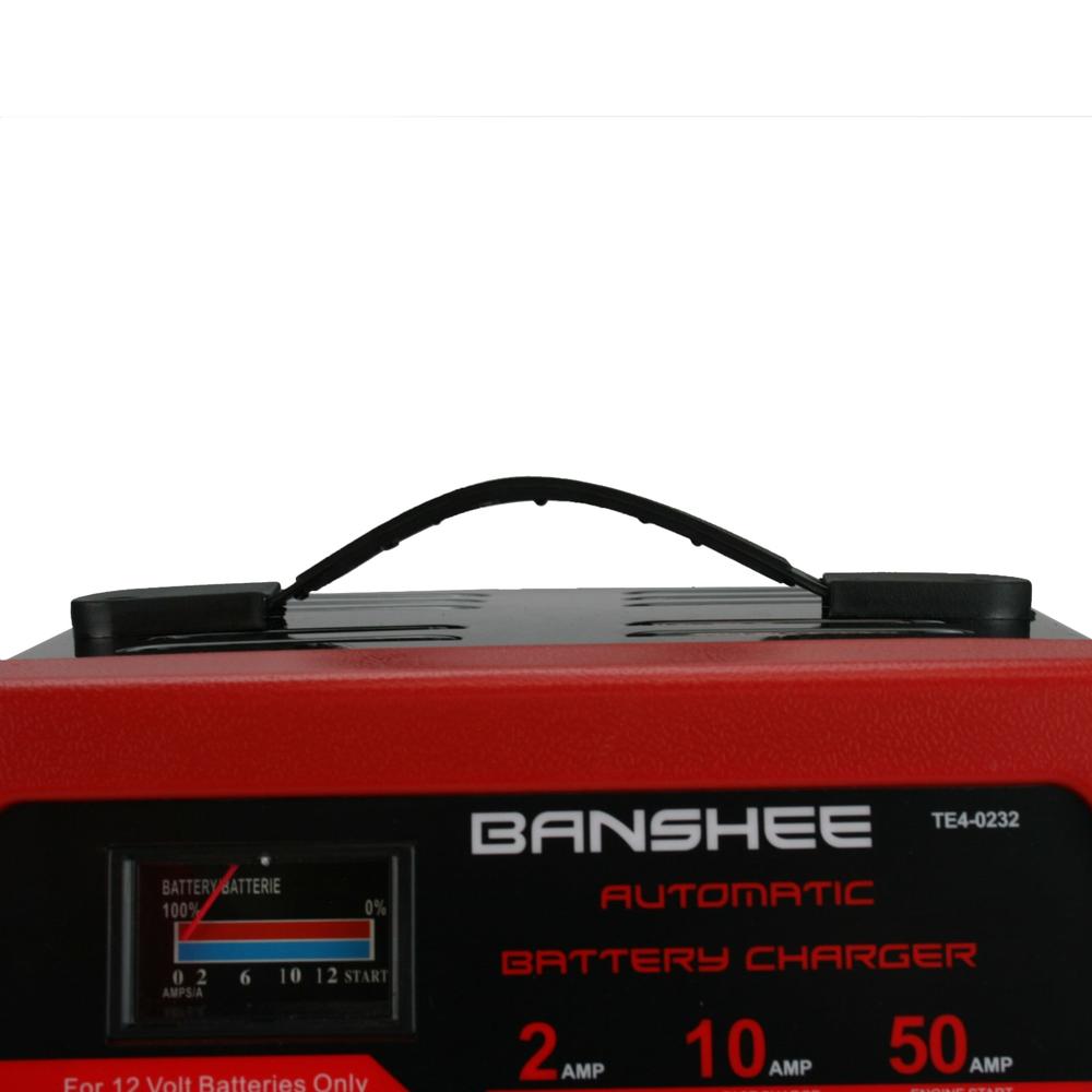 banshee 10/2/50 Amp 12V Automatic Charger Engine Start Emergency Battery Starter