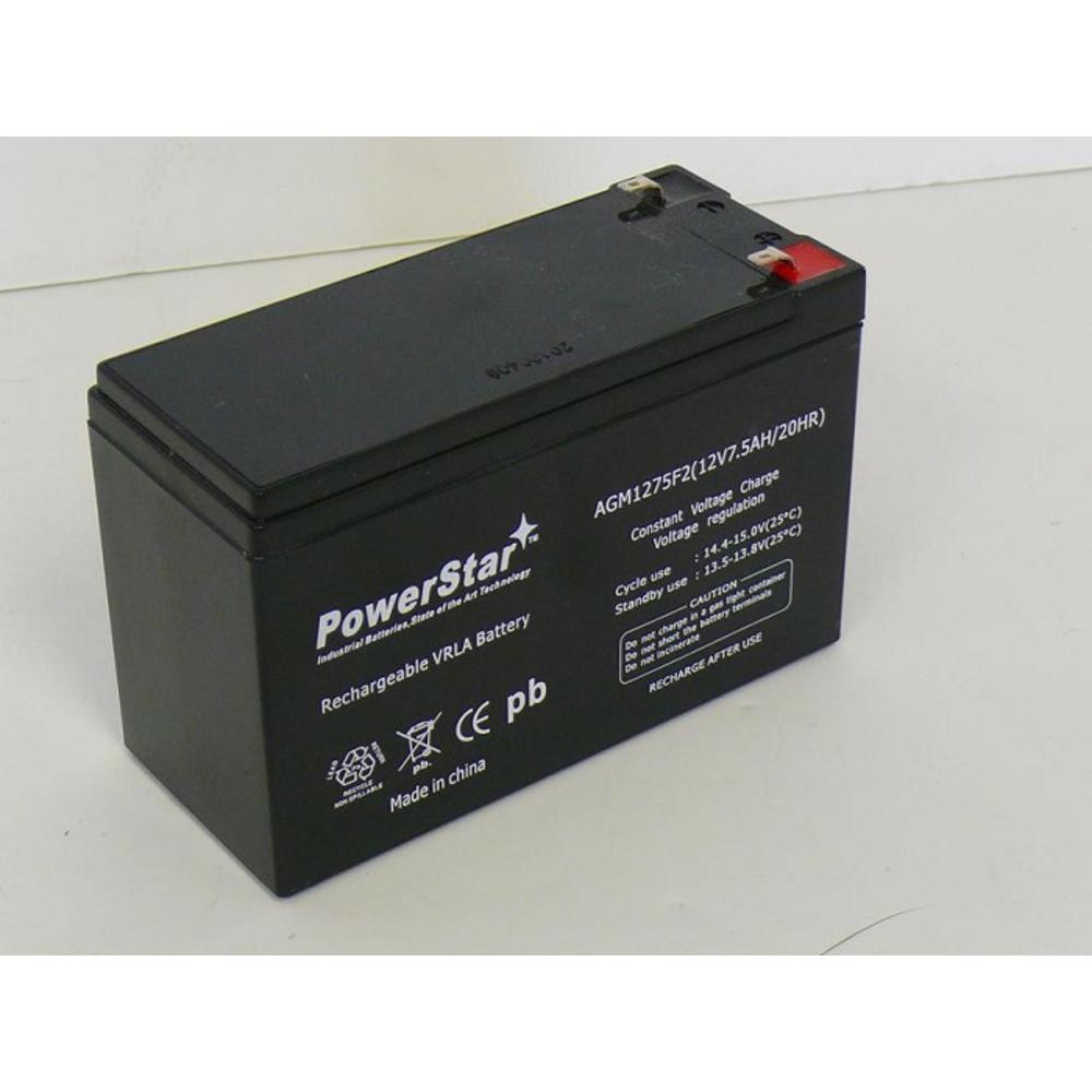POWERSTAR 12V 7.5AH Sealed Lead Acid (SLA) Battery for Universal ALARM CONTROL