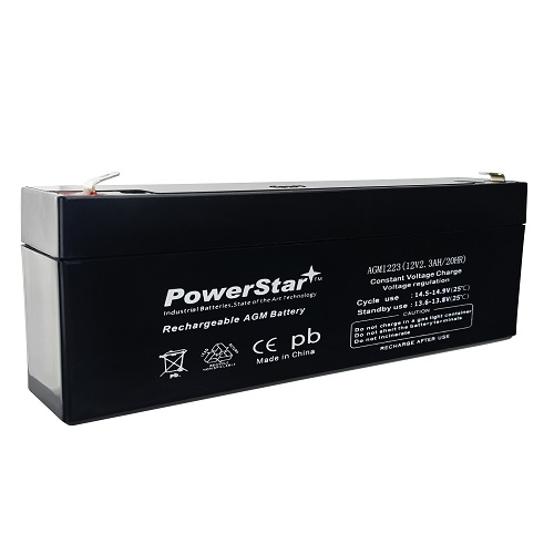 POWERSTAR 2.3AH for UB1222 12V 2.2Ah Sealed Lead Acid (SLA) AGM Battery