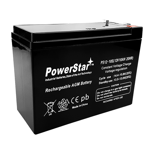 POWERSTAR 12v 10ah Sla Battery Replaces Rec10-12 Es10-12s Psh-12100f2 Ub12100-s
